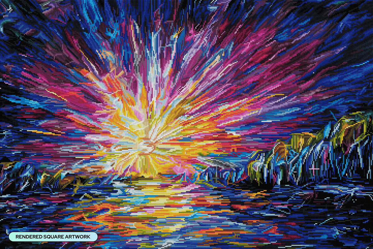 Diamond Painting Sunlight 35.4" x 23.6" (89.9cm x 60cm) / Square with 92 Colors including 4 ABs and 4 Fairy Dust Diamonds / 87,001