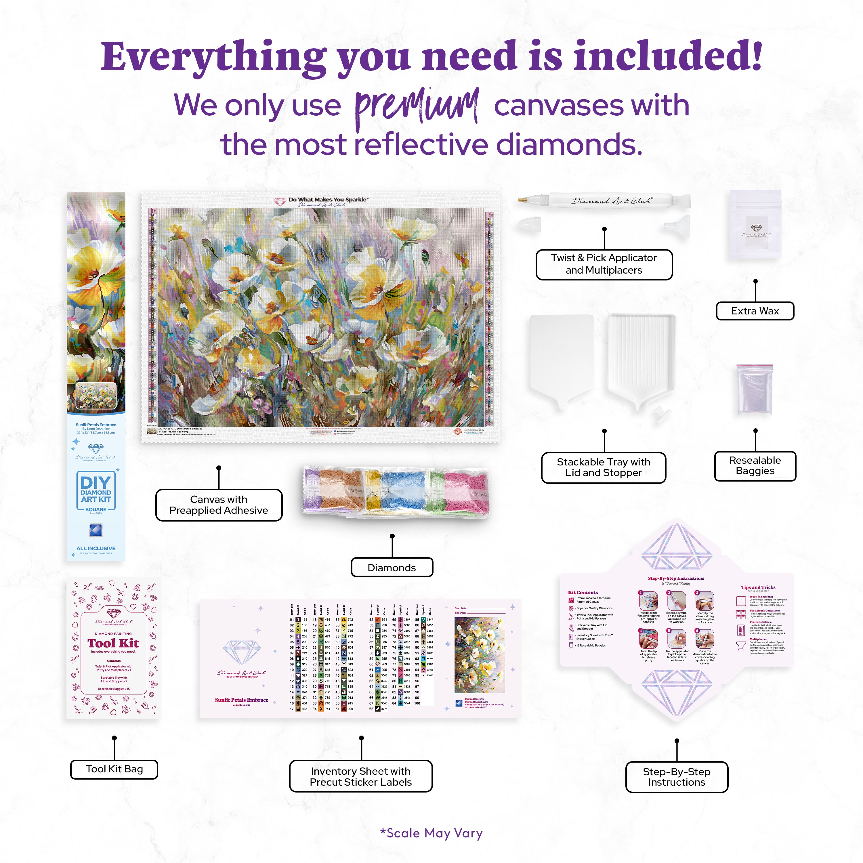 Sunlit Petals Embrace – Diamond Art Club