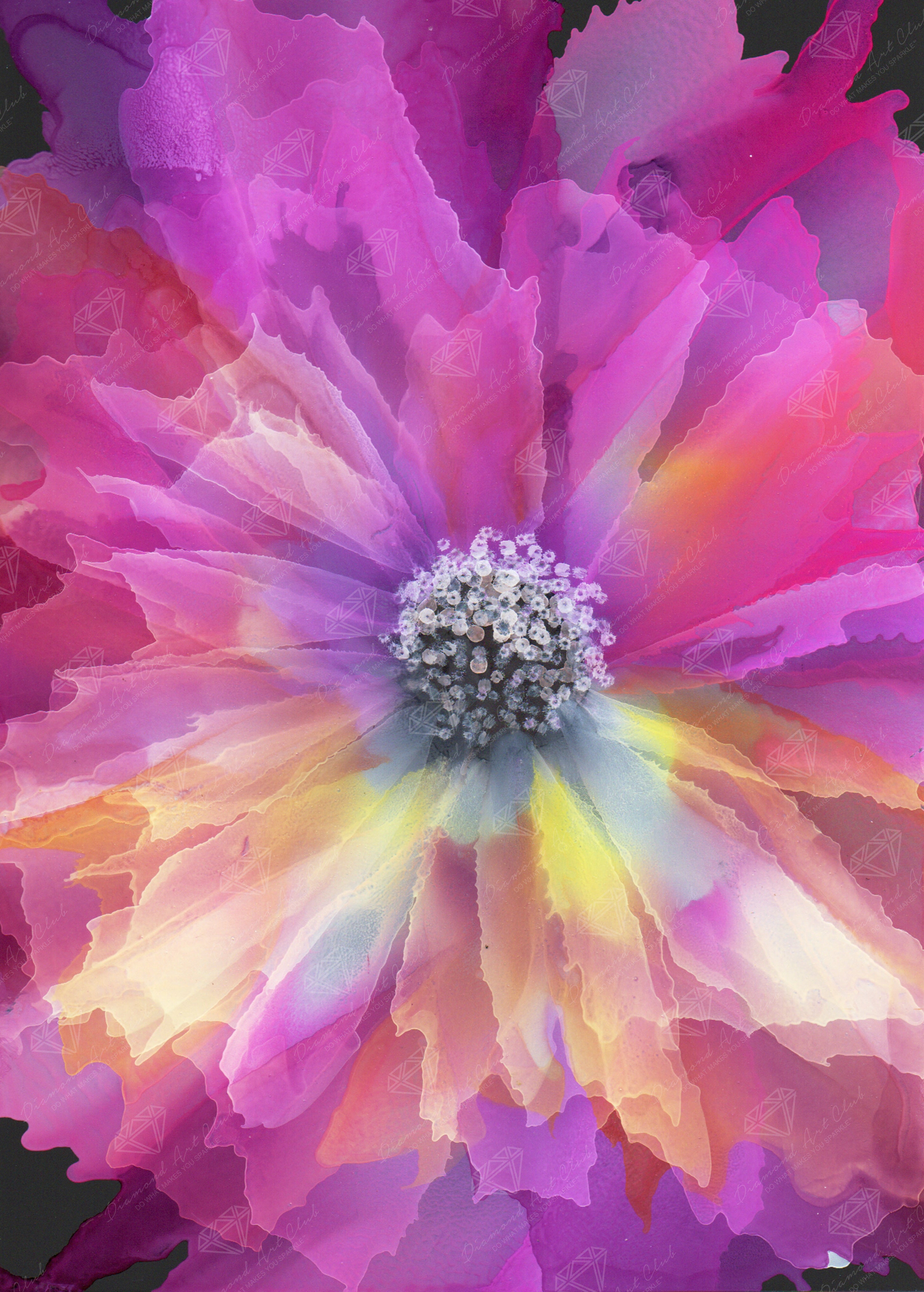 夕暮れの花 ダイヤモンドアートキット – Diamond Art Club