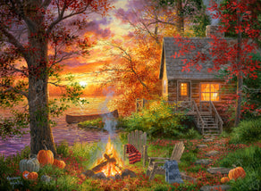 Diamond Painting Sunset Serenity 35" x 25.6" (88.9cm x 65cm) / Square with 92 Colors including 3 ABs and 2 Fairy Dust Diamonds / 93,177