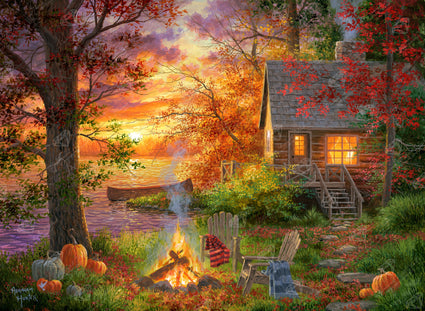 Diamond Painting Sunset Serenity 35" x 25.6" (88.9cm x 65cm) / Square with 92 Colors including 3 ABs and 2 Fairy Dust Diamonds / 93,177