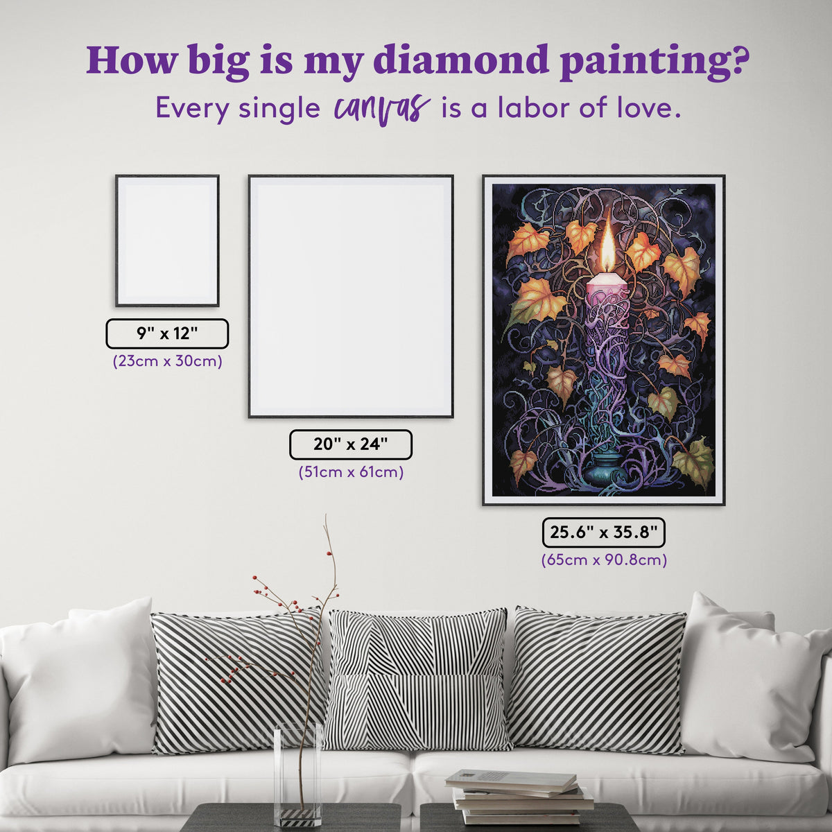 Diamond Painting Supernatural Flame 25.6" x 35.8" (65cm x 90.8cm) / Square with 85 Colors including 5 Fairy Dust Diamonds / 95,265