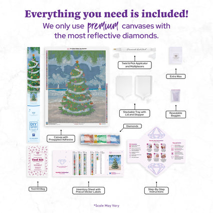 Diamond Painting Surfside Celebration 27.6" x 34.7" (69.9cm x 87.9cm) / Square with 73 Colors including 5 ABs and 3 Fairy Dust Diamonds / 99,193