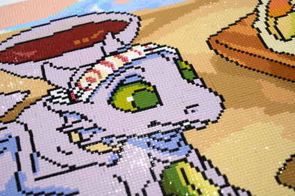 Diamond Painting Sushi Whelps Making Sushi 30.7" x 23.6" (77.9cm x 60cm) / Square With 61 Colors Including 1 AB and 6 Fairy Dust Diamonds / 75,433