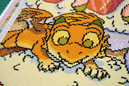 Diamond Painting Sushi Whelps Making Sushi 30.7" x 23.6" (77.9cm x 60cm) / Square With 61 Colors Including 1 AB and 6 Fairy Dust Diamonds / 75,433