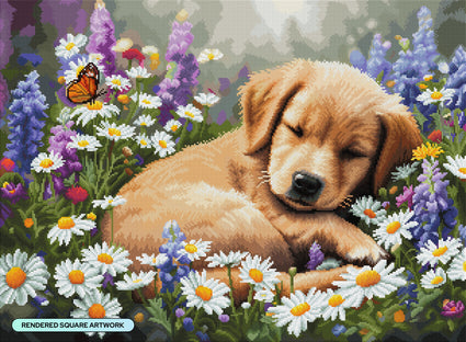 Diamond Painting Sweet Dreams 30" x 22" (75.9cm x 55.8cm) / Square with 63 Colors including 4 ABs and 3 Fairy Dust Diamonds / 68,320