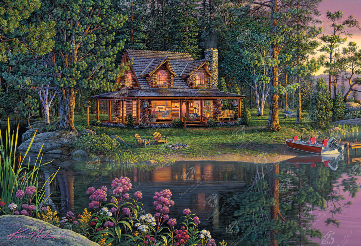 Diamond Painting Sweet Memories 40.6" x 27.6" (102.8cm x 69.9cm) / Square With 71 Colors Including 2 ABs and 5 Fairy Dust Diamonds / 116,053