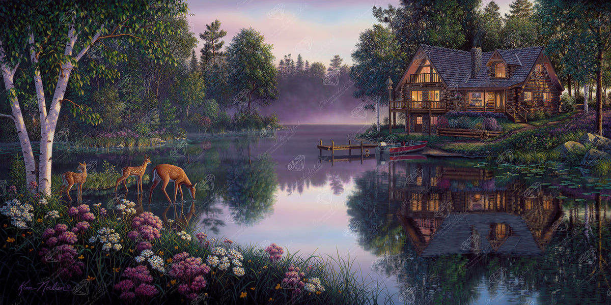 Diamond Painting Sweet Serenity 55.1" x 27.6" (139.8cm x 69.9cm) / Square With 62 Colors Including 2 ABs and 4 Fairy Dust Diamonds / 157,922
