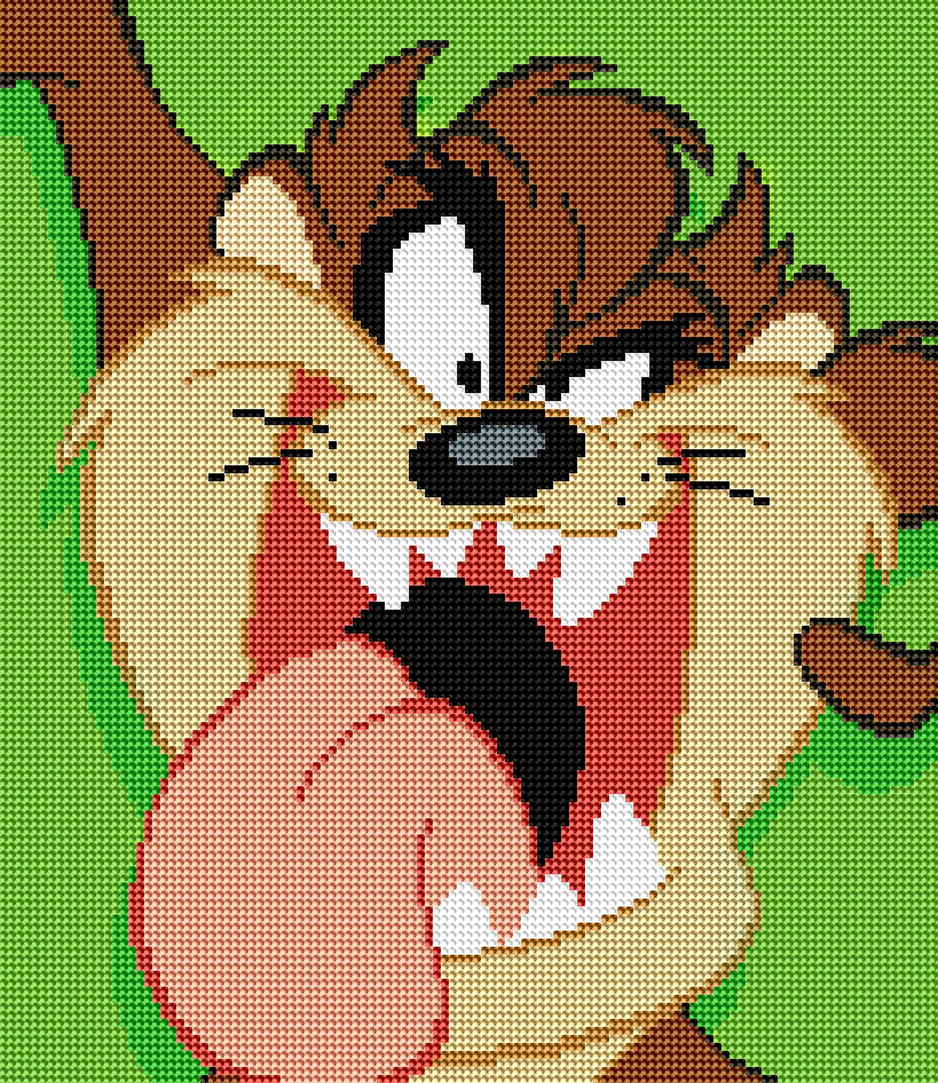 Diamond Painting Tasmanian Devil™ 13" x 15" (32.8cm x 37.8cm) / Round With 12 Colors Including 1 ABs / 15,795