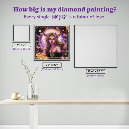 Diamond Painting Taurus 22" x 22" (55.8cm x 55.8cm) / Square with 88 Colors including 5 ABs and 2 Fairy Dust Diamonds / 50,176