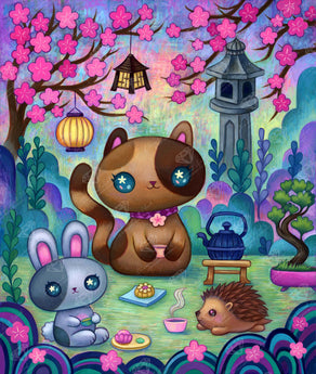 Diamond Painting Tea Party 22" x 26" (55.6cm x 66cm) / Round with 82 Colors including 2 ABs and 4 Fairy Dust Diamonds / 48,480