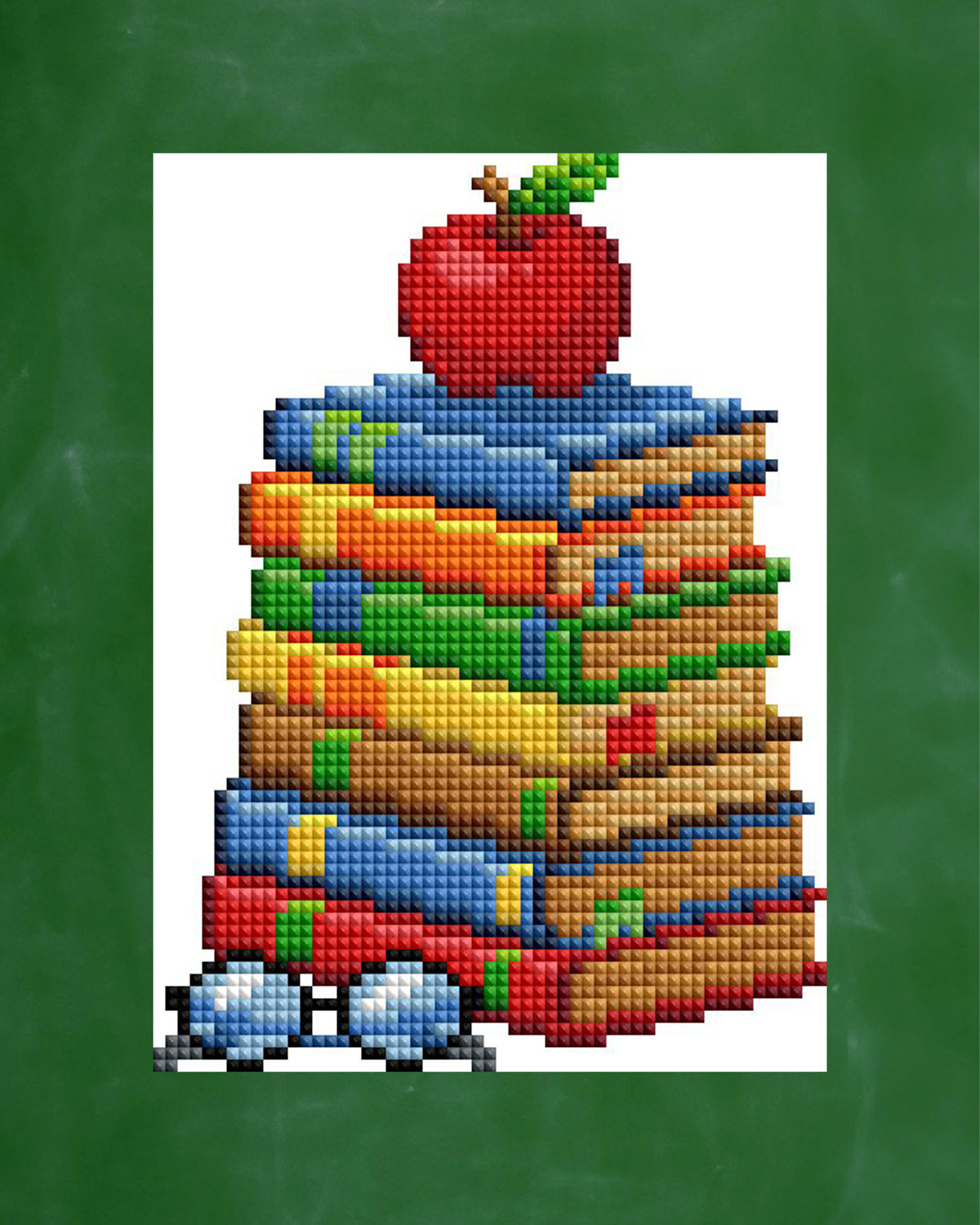 Diamond Painting Teachers 8" x 10" (20.3cm x 25.4cm) / Square With 30 Colors Including 2 ABs and 1 Electro Diamond and 27 Fairy Dust Diamonds / 12,435