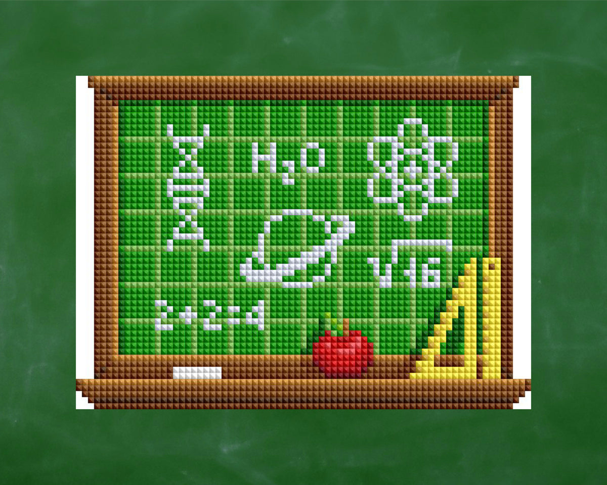 Diamond Painting Teachers 8" x 10" (20.3cm x 25.4cm) / Square With 30 Colors Including 2 ABs and 1 Electro Diamond and 27 Fairy Dust Diamonds / 12,435