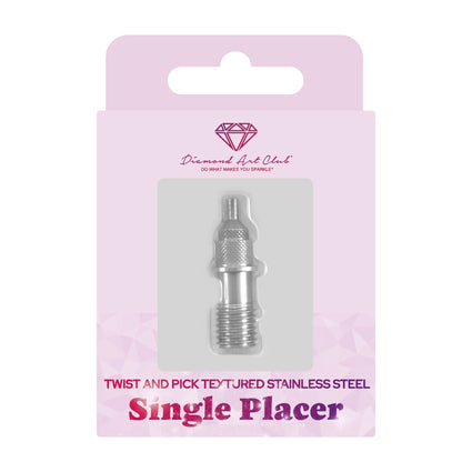 Diamond Painting Textured Stainless Steel Single Placer Tip for Twist and Pick Premium Pens