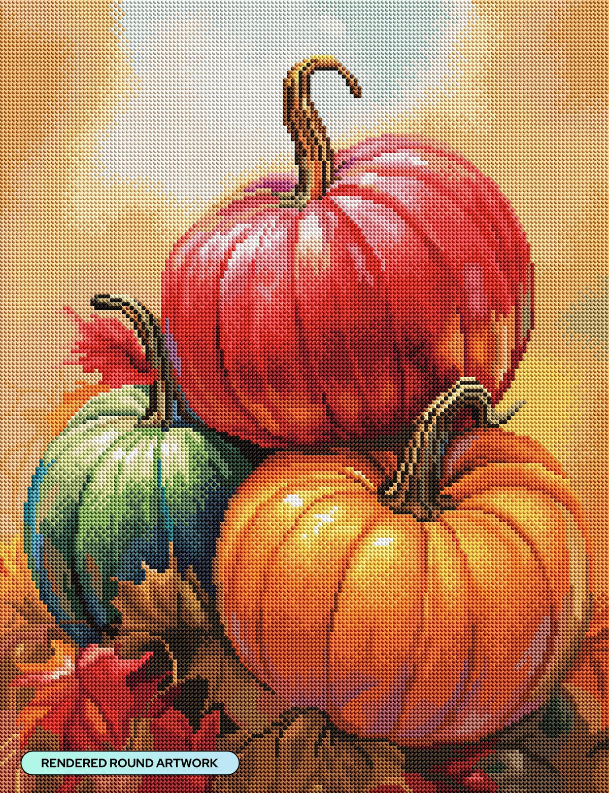 Diamond Painting Thankful Harvest 17" x 22" (42.7cm x 55.6cm) / Round with 79 Colors including 4 ABs and 2 Fairy Dust Diamonds / 31,310