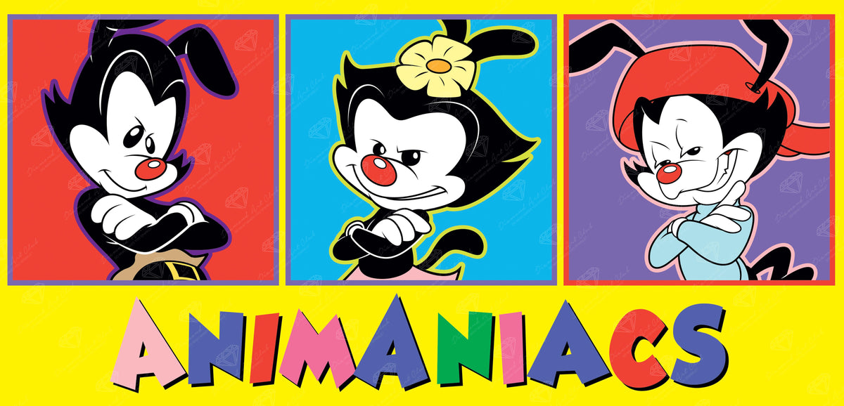 Diamond Painting The Animaniacs™ 35" x 17" (88.9cm x 42.8cm) / Square with 19 Colors including 4 ABs / 61,404