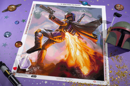 Diamond Painting The Bounty Hunter 25.6" x 28.7" (65cm x 72.9cm) / Square with 57 Colors including 2 ABs and 3 Fairy Dust Diamonds / 76,473