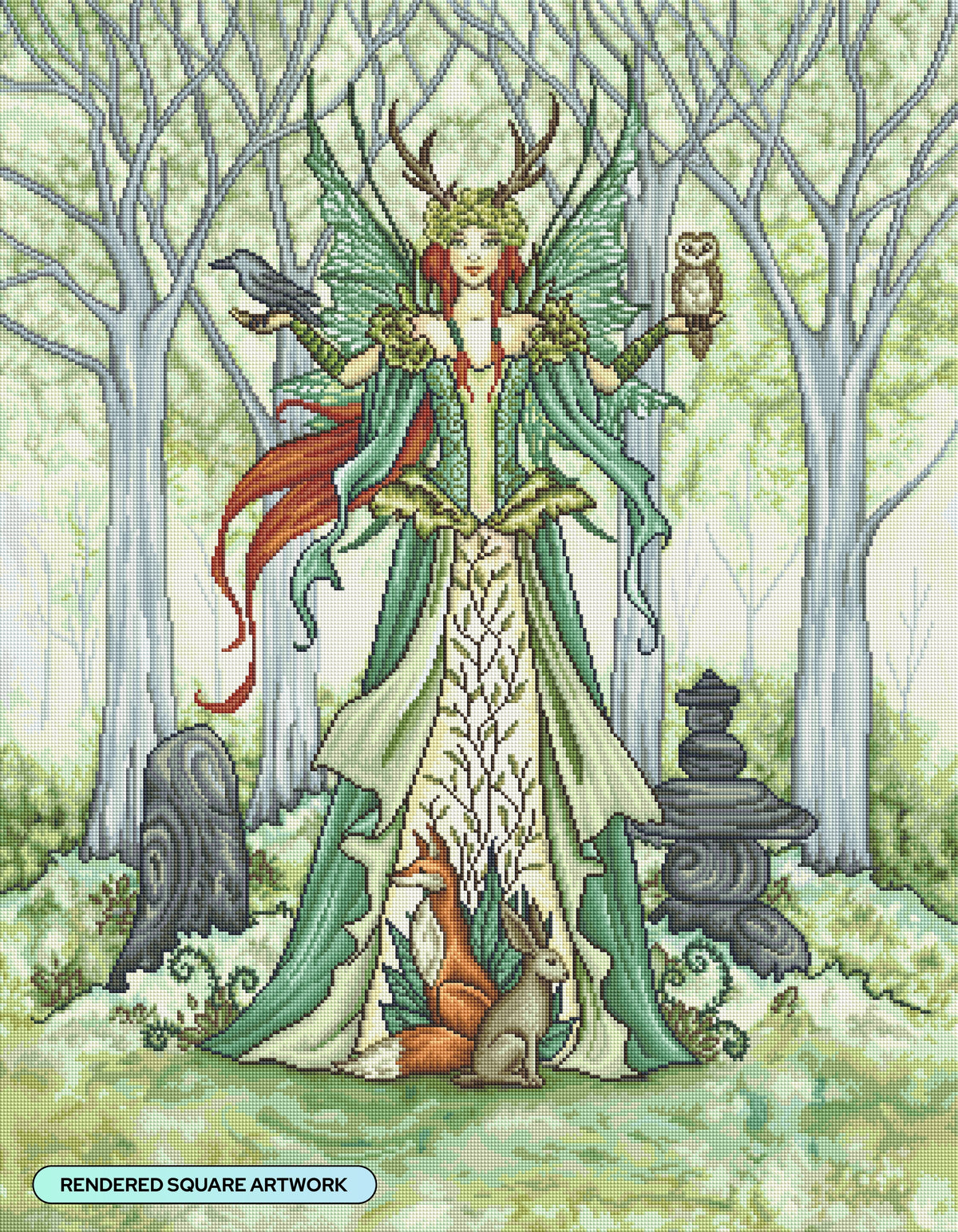 Diamond Painting The Caretaker 27.6" x 35.4" (70cm x 90cm) / Square with 54 Colors including 2 ABs and 4 Fairy Dust Diamonds / 101,441