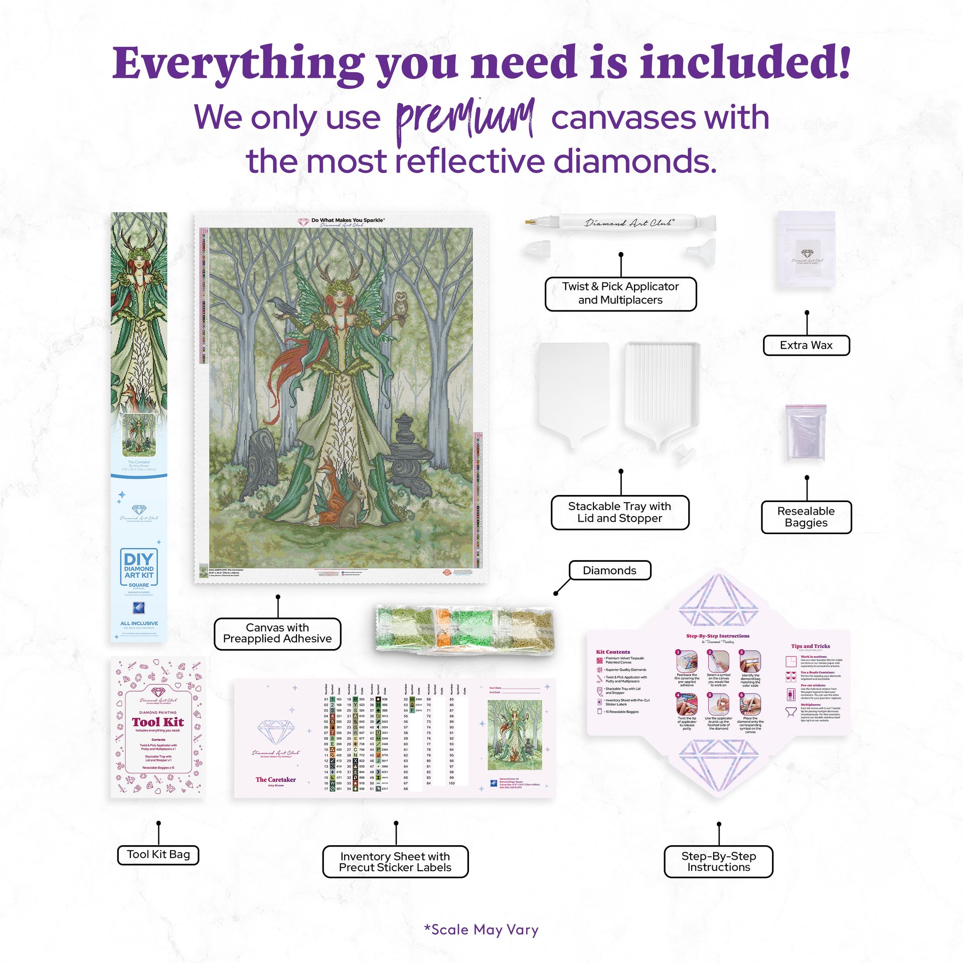 Diamond Painting The Caretaker 27.6" x 35.4" (70cm x 90cm) / Square with 54 Colors including 2 ABs and 4 Fairy Dust Diamonds / 101,441