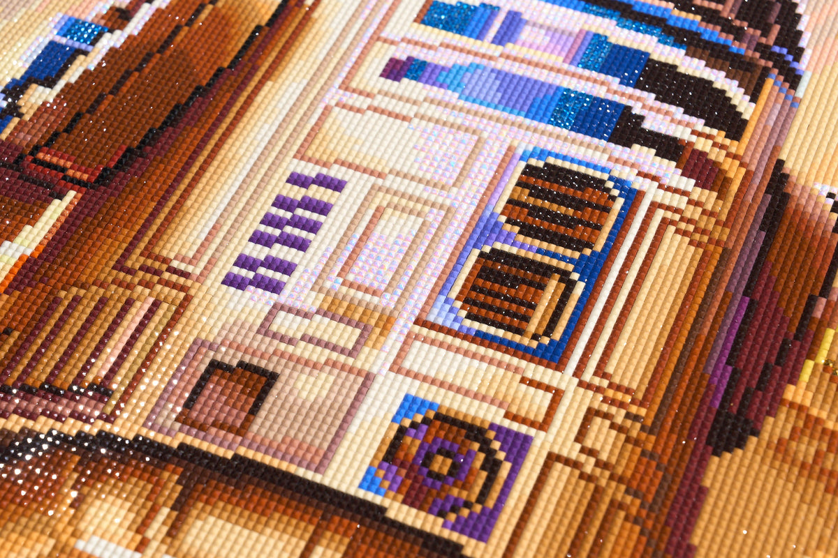Diamond Painting The Droids 25.6" x 28.7" (65cm x 73cm) / Square with 78 Colors including 2 ABs and 2 Electro Diamond and 1 Iridescent Diamond and 2 Fairy Dust Diamonds / 76,473
