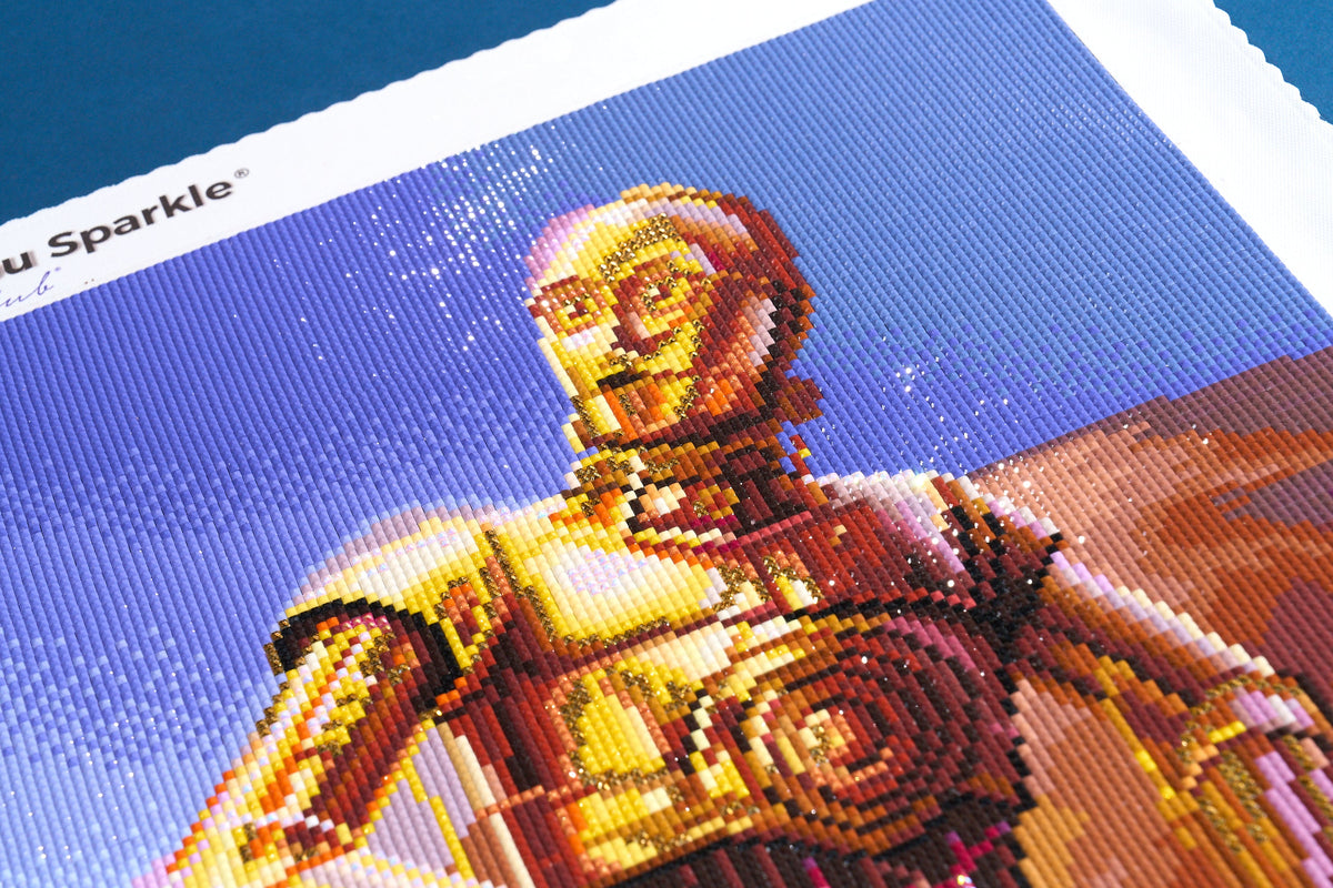 Diamond Painting The Droids 25.6" x 28.7" (65cm x 73cm) / Square with 78 Colors including 2 ABs and 2 Electro Diamond and 1 Iridescent Diamond and 2 Fairy Dust Diamonds / 76,473