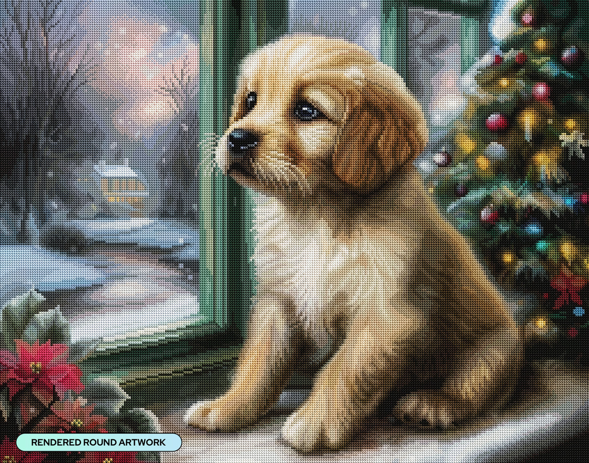 Diamond Painting The Eve of Christmas 28" x 22" (70.7cm x 55.6cm) / Round with 87 Colors including 1 AB and 1 Iridescent Diamond and 4 Fairy Dust Diamonds / 51,914