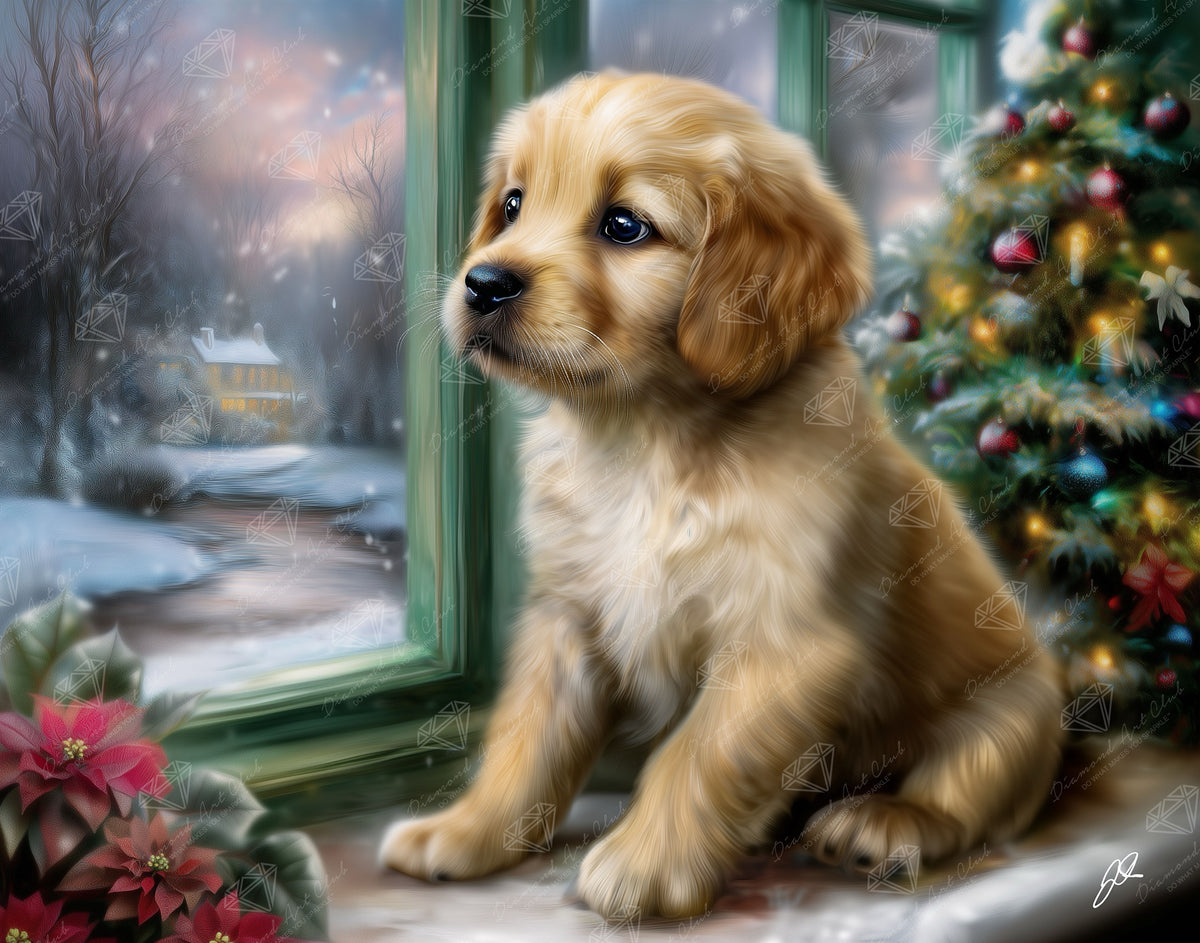 Diamond Painting The Eve of Christmas 28" x 22" (70.7cm x 55.6cm) / Round with 87 Colors including 1 AB and 1 Iridescent Diamond and 4 Fairy Dust Diamonds / 51,914