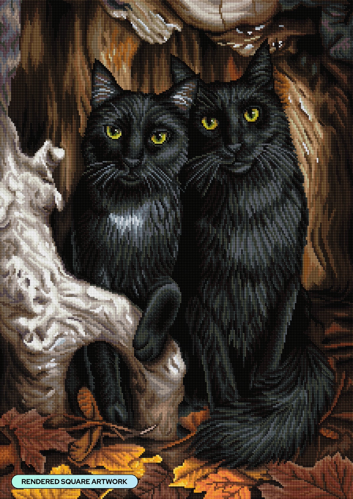 Diamond Painting The Familiars 22" x 31" (55.8cm x 78.7cm) / Square with 44 Colors including 2 ABs and 3 Fairy Dust Diamonds / 70,784