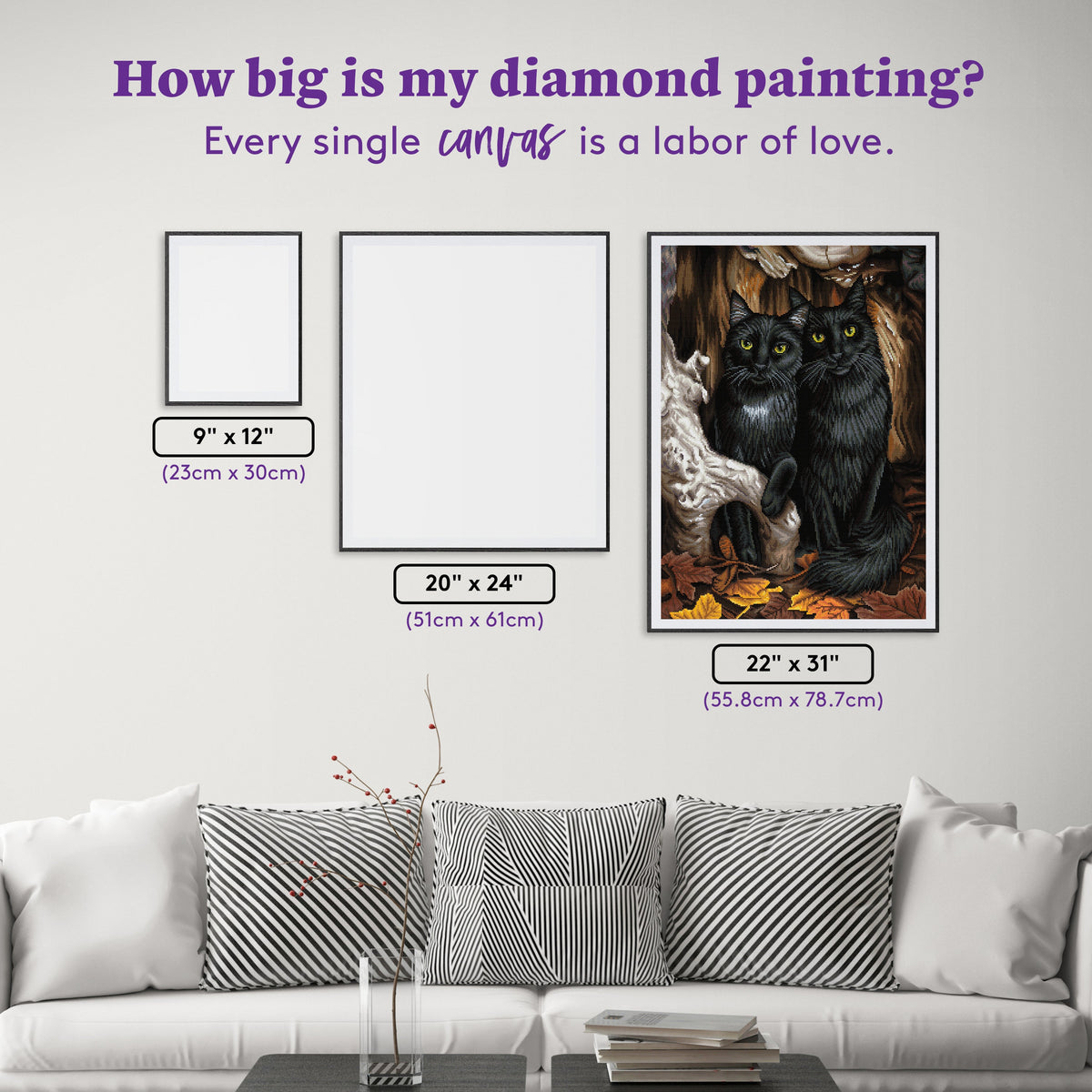 Diamond Painting The Familiars 22" x 31" (55.8cm x 78.7cm) / Square with 44 Colors including 2 ABs and 3 Fairy Dust Diamonds / 70,784