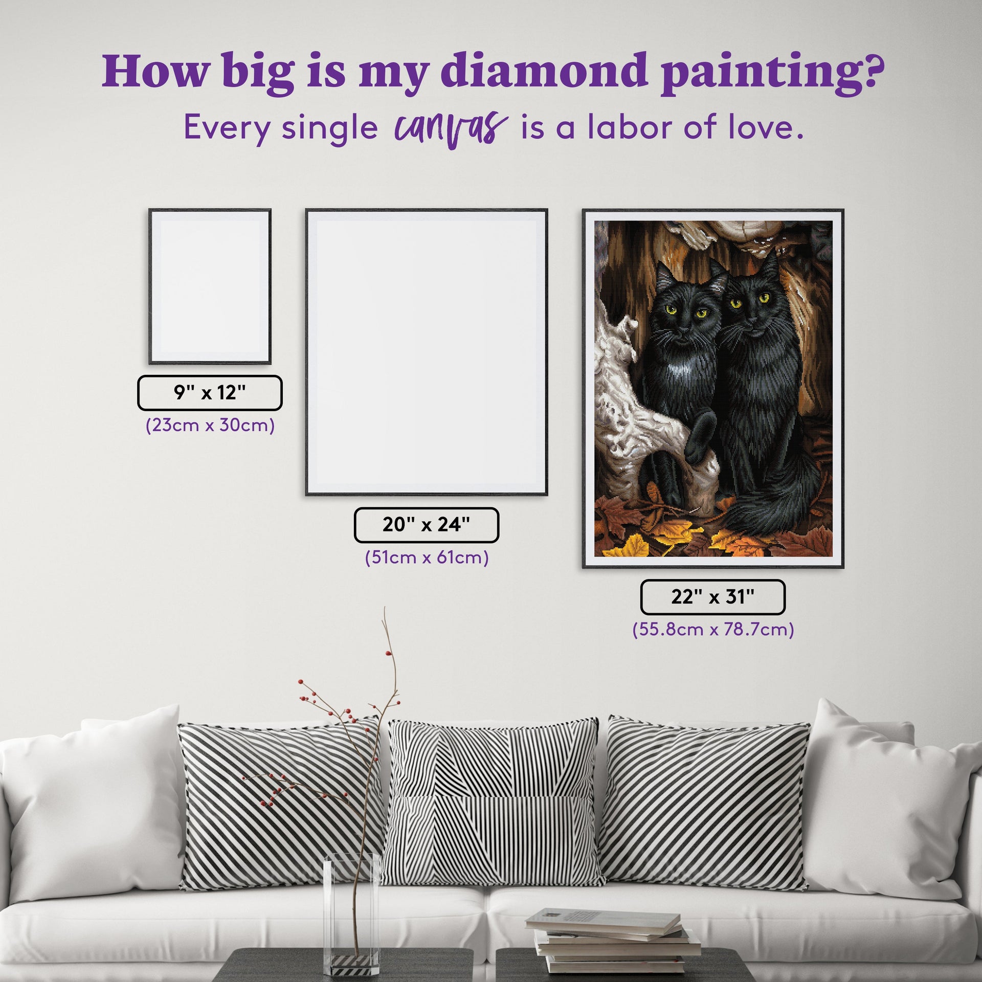 Diamond Painting The Familiars 22" x 31" (55.8cm x 78.7cm) / Square with 44 Colors including 2 ABs and 3 Fairy Dust Diamonds / 70,784