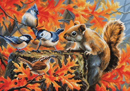 Diamond Painting The Food Thief 24" x 17" (60.8cm x 42.6cm) / Round with 56 Colors including 4 ABs / 32,984