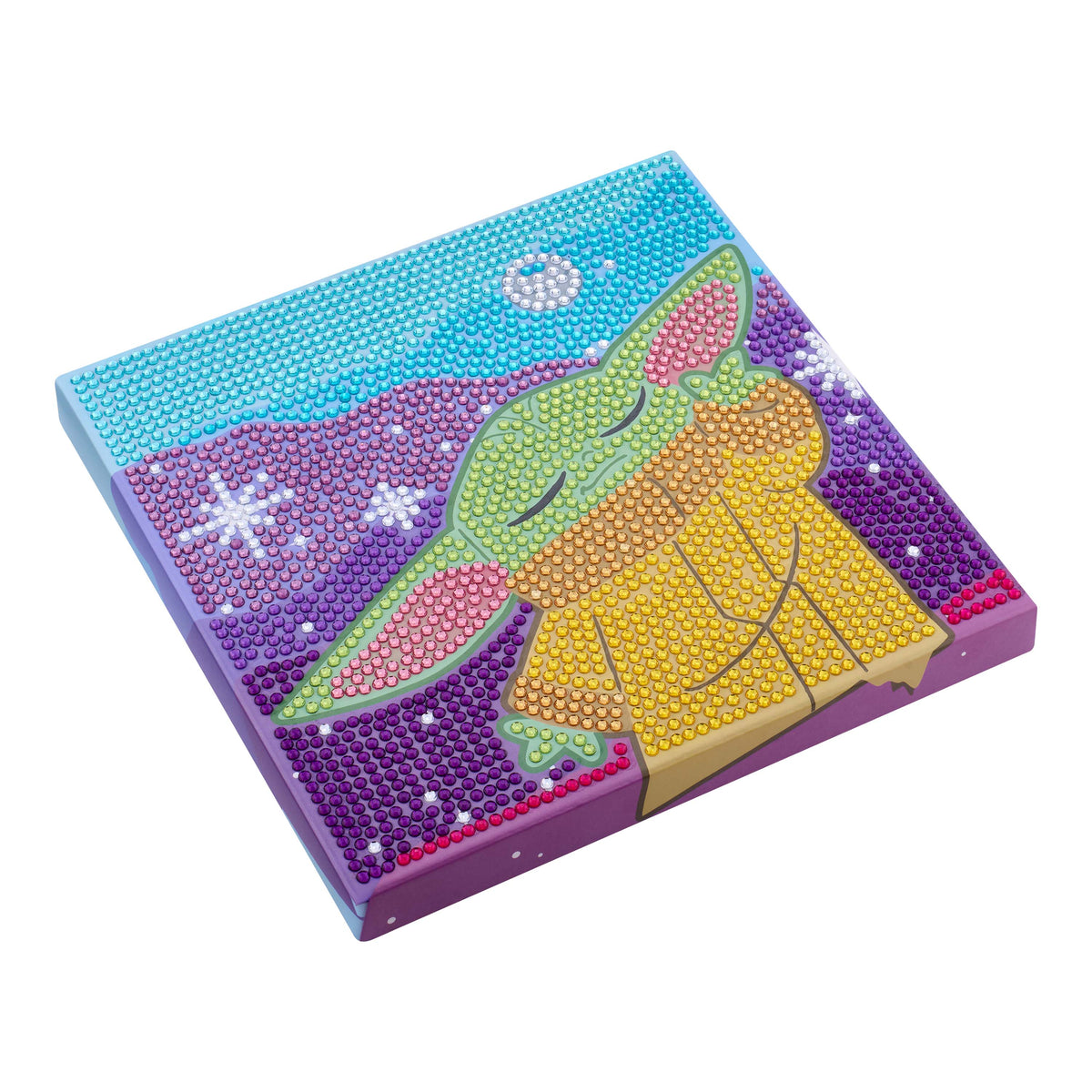 Diamond Painting The Force Master (Grogu) - Easy Gem™ Sparkle Boards 9" x 9" (22cm x 22cm) / Round with 11 Colors including 11 Iridescent Diamonds / 2,305