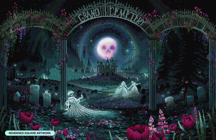 Diamond Painting The Grand Cemetery 42.5" x 27.6" (107.8cm x 69.9cm) / Square with 83 Colors including 4 ABs and 4 Fairy Dust Diamonds / 121,673