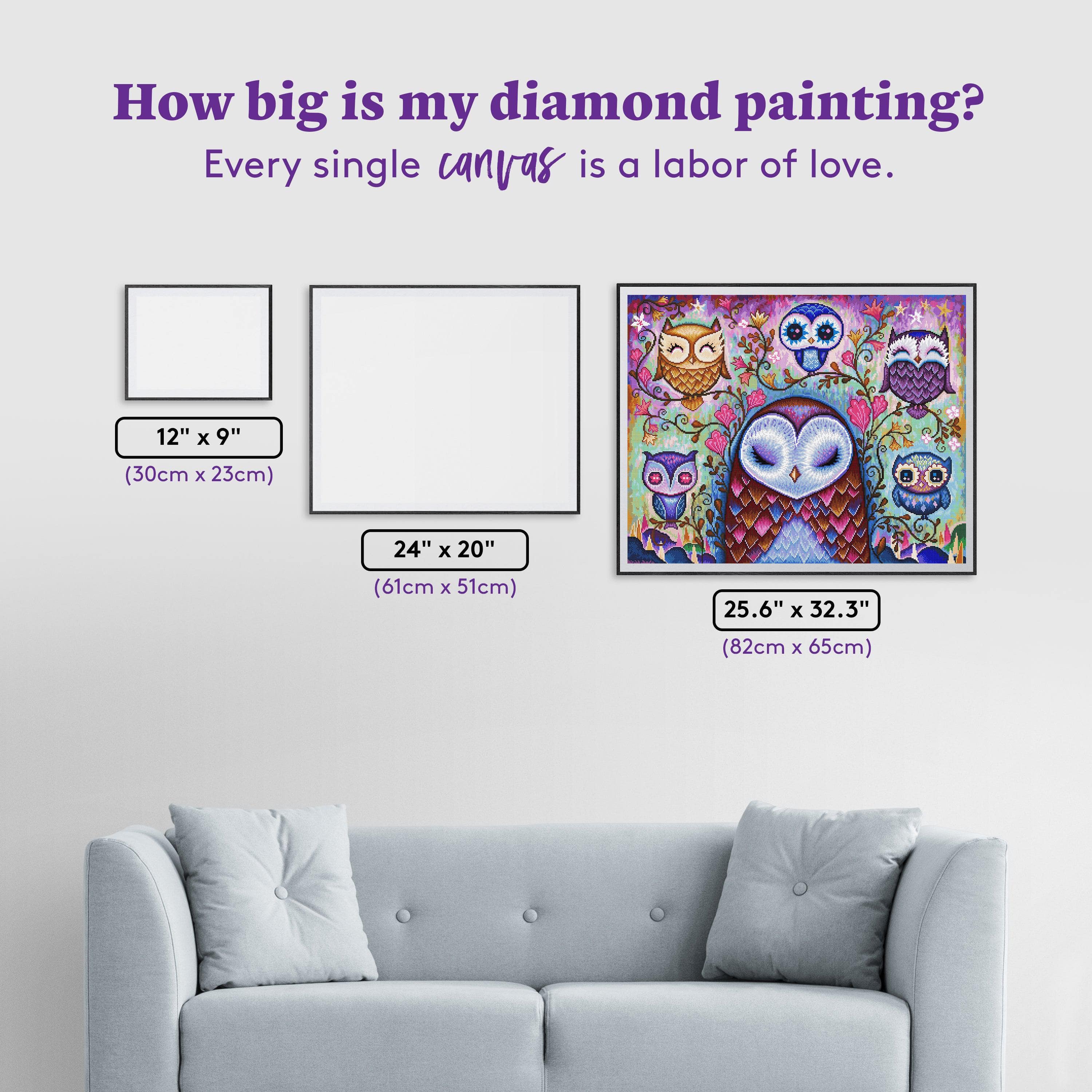 ダイヤモンドアートクラブ Great Big Owl 開封済 未制作 キットなし The Great Big Owl – Diamond Art Club
