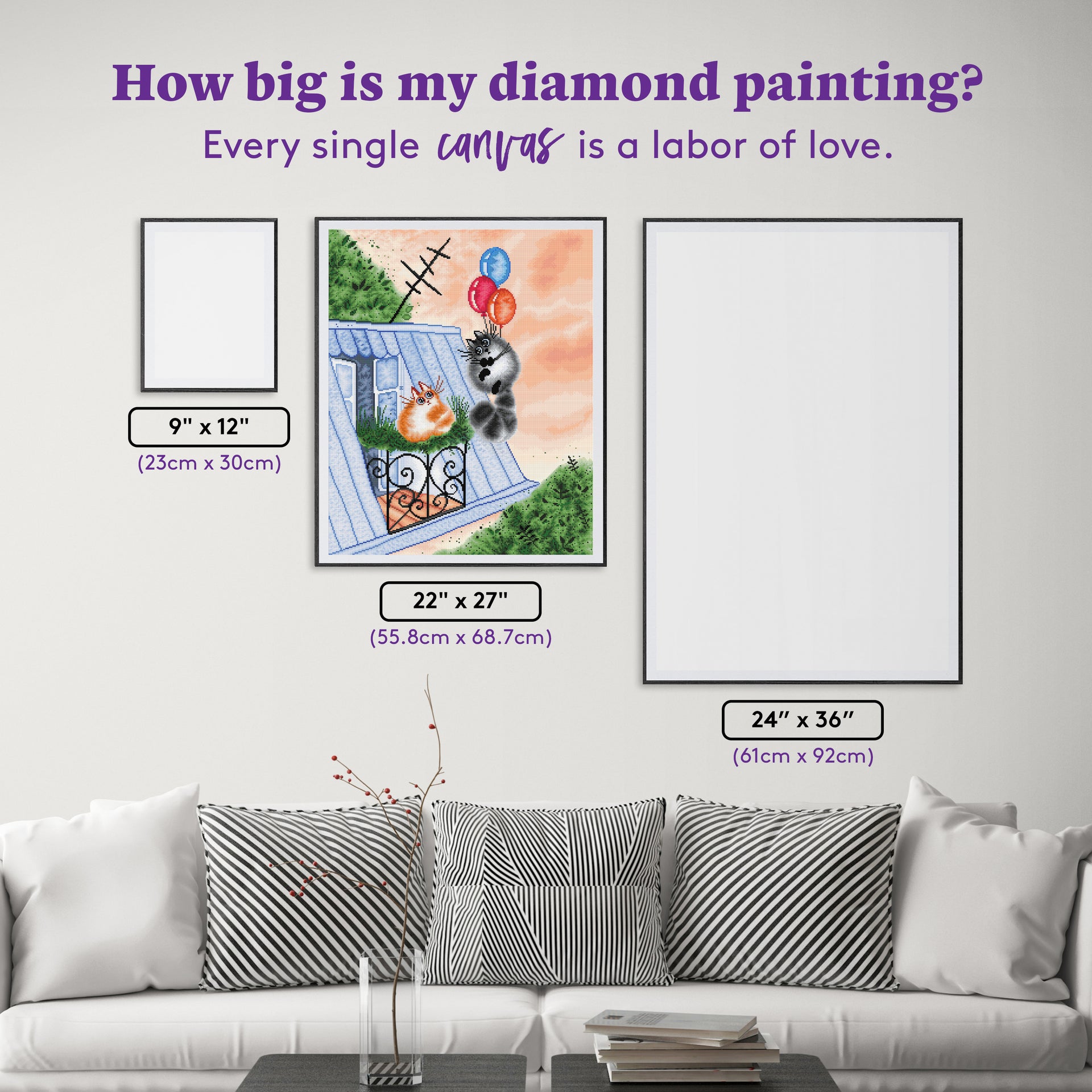 Diamond Painting The Great Escape 22" x 27" (55.8cm x 68.7cm) / Square With 50 Colors Including 4 Fairy Dust Diamonds / 61,824