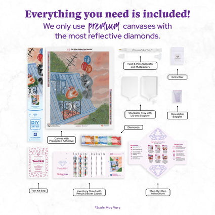 Diamond Painting The Great Escape 22" x 27" (55.8cm x 68.7cm) / Square With 50 Colors Including 4 Fairy Dust Diamonds / 61,824