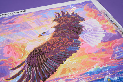 Diamond Painting The Guiding Light 37" x 27.6" (93.8cm x 69.9cm) / Square with 91 Colors including 4 ABs and 4 Fairy Dust Diamonds / 105,937
