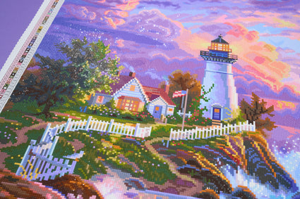 Diamond Painting The Guiding Light 37" x 27.6" (93.8cm x 69.9cm) / Square with 91 Colors including 4 ABs and 4 Fairy Dust Diamonds / 105,937