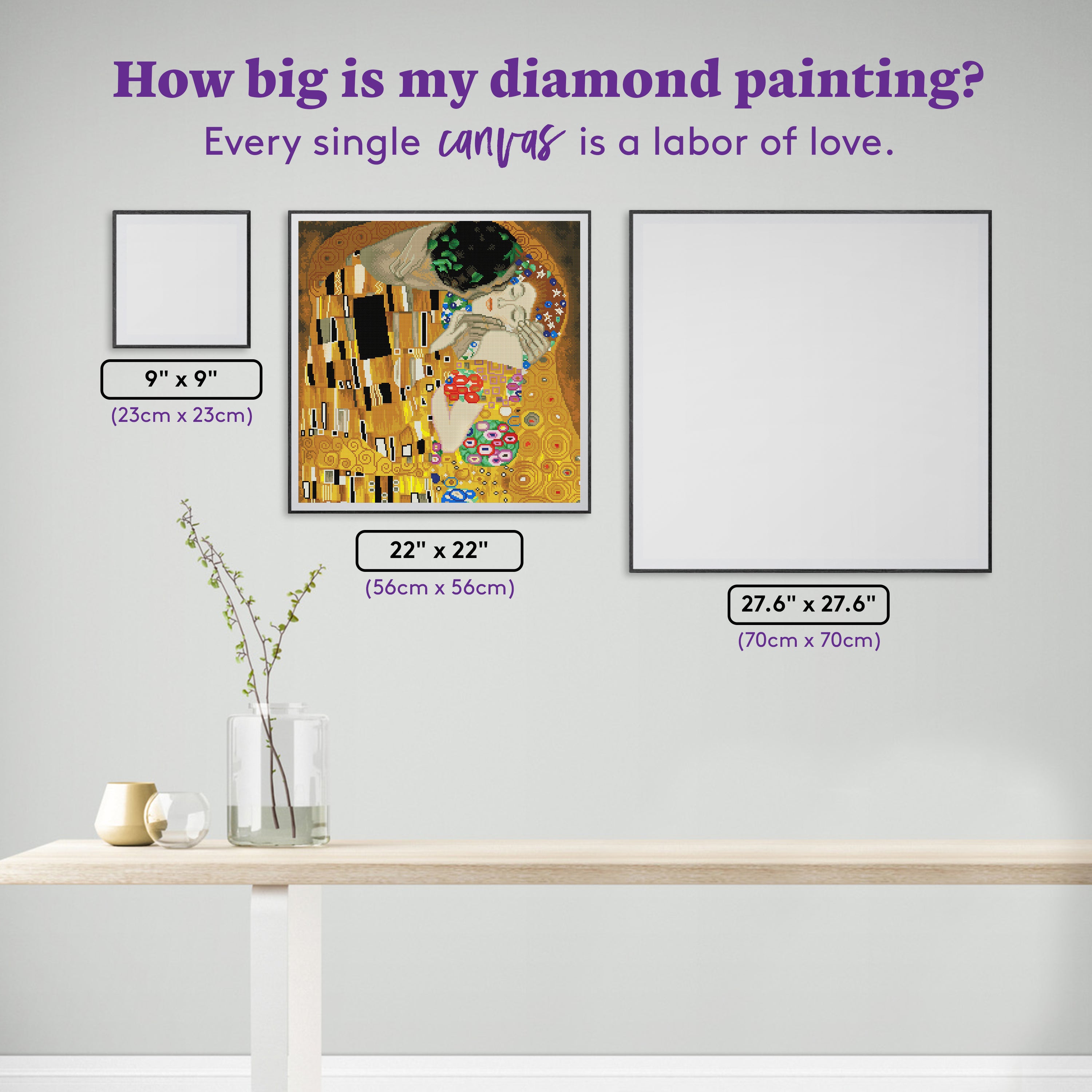 ダイヤモンドアートクラブ キス The Kiss Diamond Painting Kit