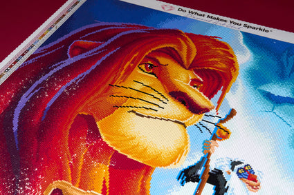 Diamond Painting The Lion King 22" x 29" (55.8cm x 73.7cm) / Square with 75 Colors including 7 Fairy Dust Diamonds / 66,304