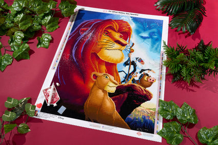 Diamond Painting The Lion King 22" x 29" (55.8cm x 73.7cm) / Square with 75 Colors including 7 Fairy Dust Diamonds / 66,304