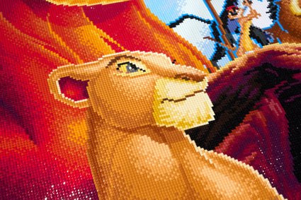 Diamond Painting The Lion King 22" x 29" (55.8cm x 73.7cm) / Square with 75 Colors including 7 Fairy Dust Diamonds / 66,304