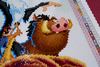 Diamond Painting The Lion King 22" x 29" (55.8cm x 73.7cm) / Square with 75 Colors including 7 Fairy Dust Diamonds / 66,304
