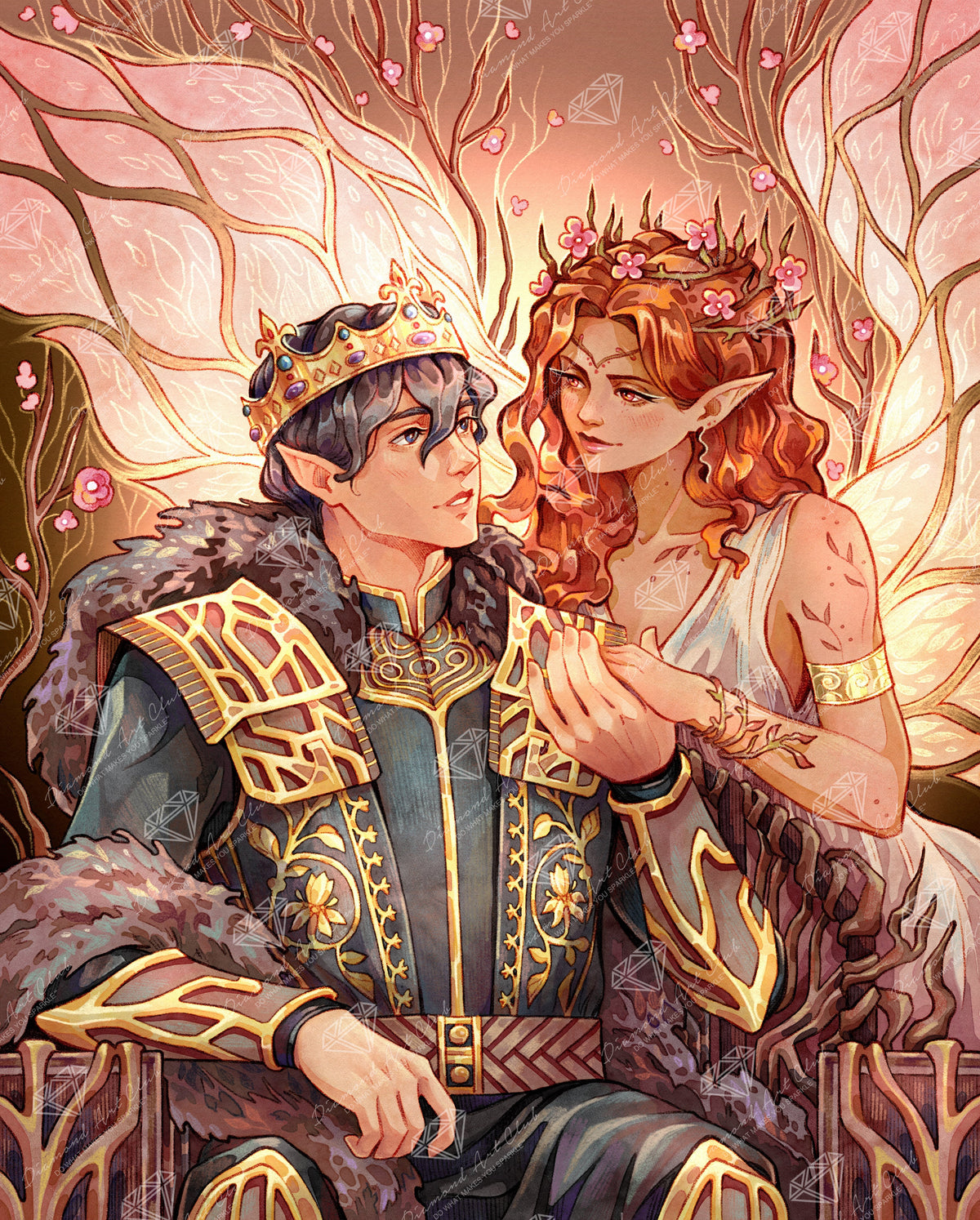 Diamond Painting The Mortal and the Divine 25.6" x 31.9" (65cm x 80.9cm) / Square with 79 Colors including 1 AB and 1 Electro Diamond and 3 Iridescent Diamonds and 2 Fairy Dust Diamonds / 84,825