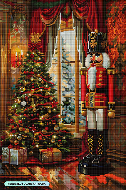 Diamond Painting The Night Watchman 22" x 33" (66.8cm x 83.6cm) / Square with 87 Colors including 1 Electro Diamond and 1 Iridescent Diamond and 3 Special Diamonds and 4 Fairy Dust Diamonds / 75,264