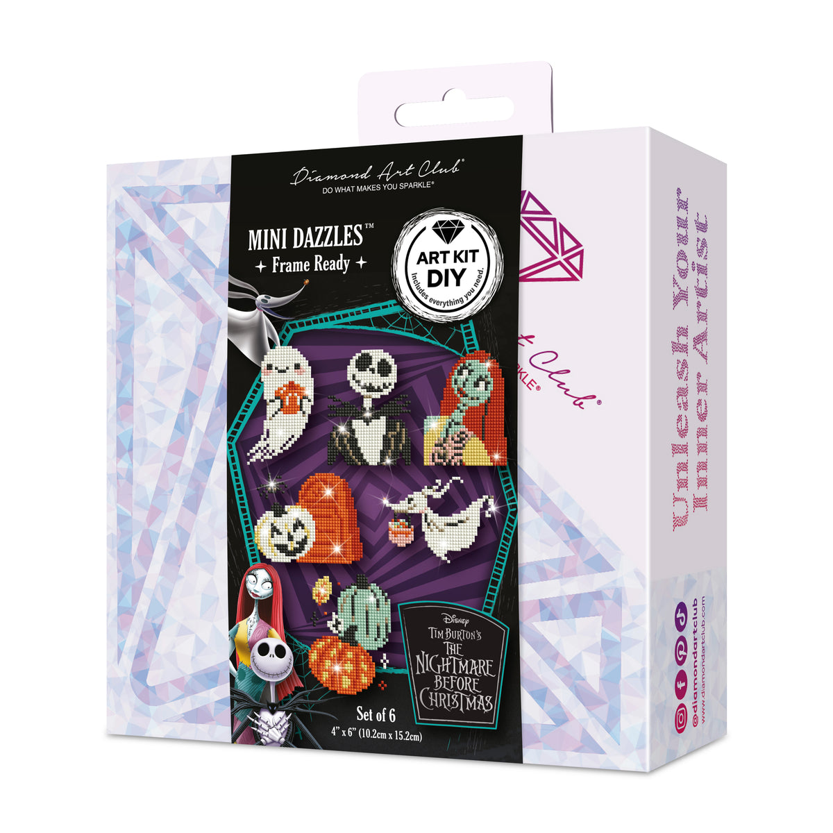 Diamond Painting The Nightmare Before Christmas - Mini Dazzles™ 4" x 6" (10.2cm x 15.2cm) / Square With 8 Colors Including 8 Fairy Dust Diamonds / 4,339