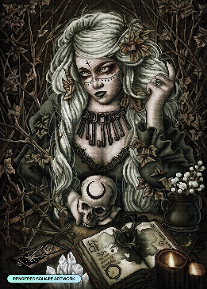 Diamond Painting The Oracle of the Forest 25.6" x 35.8" (65cm x 90.8cm) / Square with 37 Colors including 1 AB and 3 Fairy Dust Diamonds / 95,265