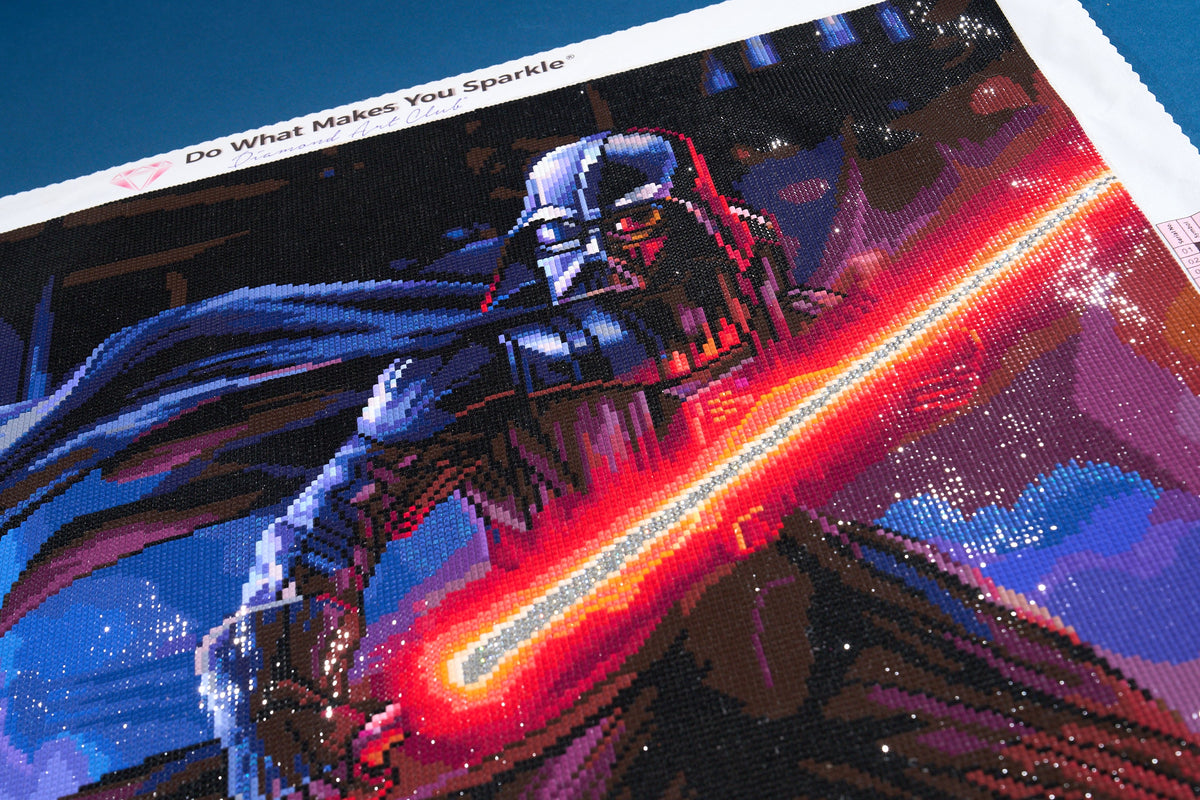 Diamond Painting The Power of the Dark Side 25.6" x 28.7" (65cm x 72.9cm) / Square with 79 Colors including 1 iridescent Diamond and 4 Fairy Dust Diamonds / 76,473