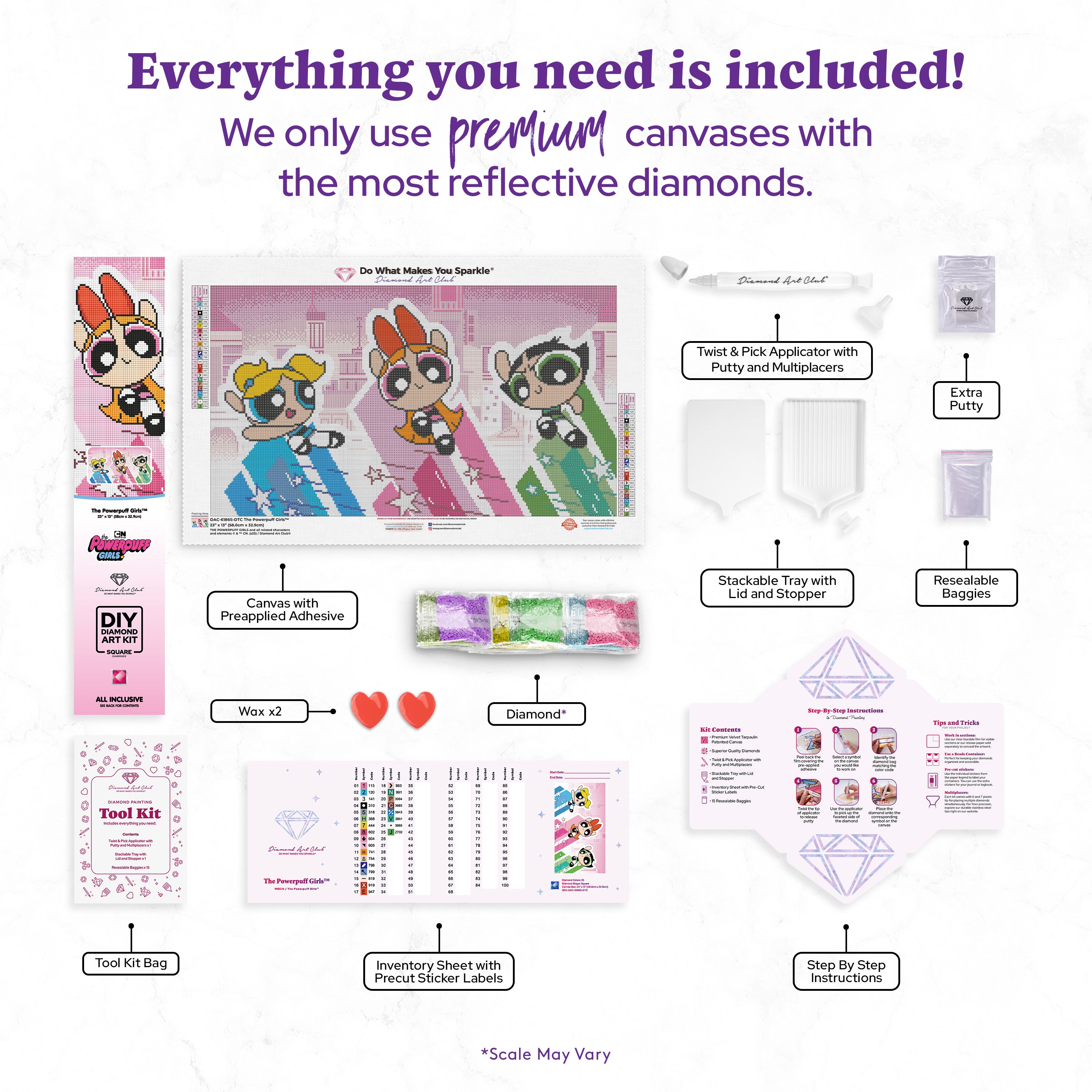 パワーパフ ガールズ™ ダイヤモンドペインティングキット – Diamond