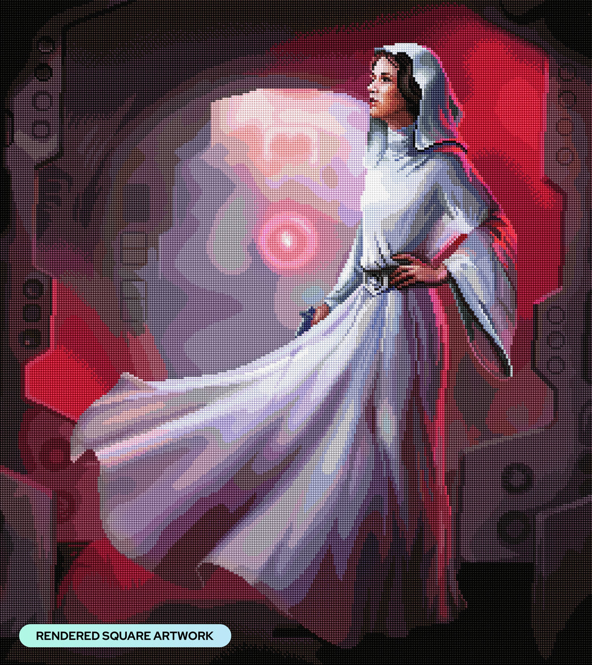 Diamond Painting The Rebel Princess 25.6" x 28.7" (65cm x 72.9cm) / Square with 75 Colors including 5 Fairy Dust Diamonds / 76,473